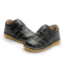 Chaussures intérieures en cuir véritable noir bébé 1-2-3y